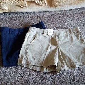 2 pair Jcrew size 10, 5 inch shorts...nwt